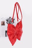 Oversize Satin Bow Convertible Clutch Swing Bag