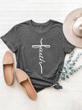 Letter Graphic Round Neck Short Sleeve T-Shirt - Fashionistas Showroom