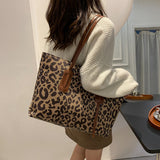 PU Leather Leopard Tote Bag - Fashionistas Showroom