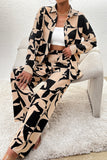 Printed Button Up Shirt and Pants Set - Fashionistas Showroom