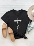 Letter Graphic Round Neck Short Sleeve T-Shirt - Fashionistas Showroom