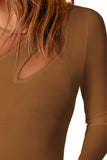 Cutout One Shoulder Long Sleeve Bodysuit - Fashionistas Showroom