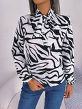 Bow Long Sleeve Elegant Striped Shirt Top - Fashionistas Showroom