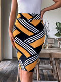 Sexy Printed Hip Skirt - Fashionistas Showroom