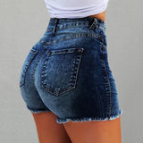 Women's Denim Tassel High Waist Denim Shorts - Fashionistas Showroom