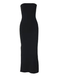 Sexy Tube Top Backless Slim Slit Long Dress - Fashionistas Showroom