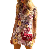 Three-dimensional Flower Mesh Lace Embroidered Sexy Dress - Fashionistas Showroom