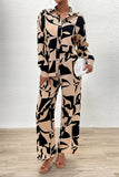 Printed Button Up Shirt and Pants Set - Fashionistas Showroom