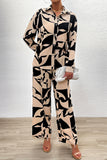 Printed Button Up Shirt and Pants Set - Fashionistas Showroom