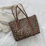 PU Leather Leopard Tote Bag - Fashionistas Showroom