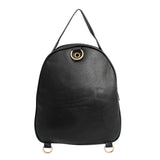 Backpack Black Rounded Small Handbag for Women