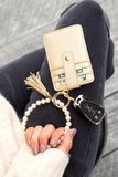 Pearl Key Ring Wallet Bracelet - Fashionistas Showroom