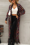 Multicolored Open Front Fringe Hem Cardigan - Fashionistas Showroom Cardigan