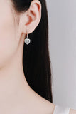 Moissanite Heart-Shaped Drop Earrings - Fashionistas Showroom EARRINGS