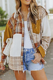 Plaid Color Block Dropped Shoulder Shacket - Fashionistas Showroom