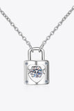 Moissanite Lock Pendant Necklace - Fashionistas Showroom Necklace