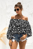 Polka Dot Off-Shoulder Layered Blouse - Fashionistas Showroom