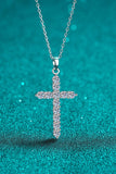 Moissanite Cross Pendant Chain Necklace - Fashionistas Showroom Necklace