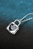 Moissanite Lock Pendant Necklace - Fashionistas Showroom Necklace