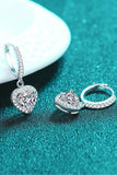 Moissanite Heart-Shaped Drop Earrings - Fashionistas Showroom EARRINGS