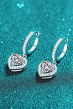 Moissanite Heart-Shaped Drop Earrings - Fashionistas Showroom EARRINGS