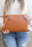 Quilted Wristlet Clutch - Fashionistas Showroom HANDBAGS