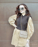 Vegan Leather Quilted Flap Bag - Fashionistas Showroom HANDBAGS