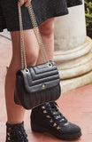 Vegan Leather Quilted Flap Bag - Fashionistas Showroom HANDBAGS