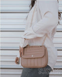 Vegan Leather Quilted Flap Bag - Fashionistas Showroom HANDBAGS