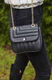 Vegan Leather Quilted Flap Bag - Fashionistas Showroom HANDBAGS