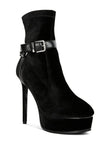 ZEPPELIN High Platform Velvet Ankle Boots - Fashionistas Showroom Heels