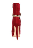 ZEPPELIN High Platform Velvet Ankle Boots - Fashionistas Showroom Heels